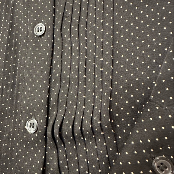 Phillip Adec2 Tops - EUC Black Polka Dot Stretch Silk Designer Blouse Size XL